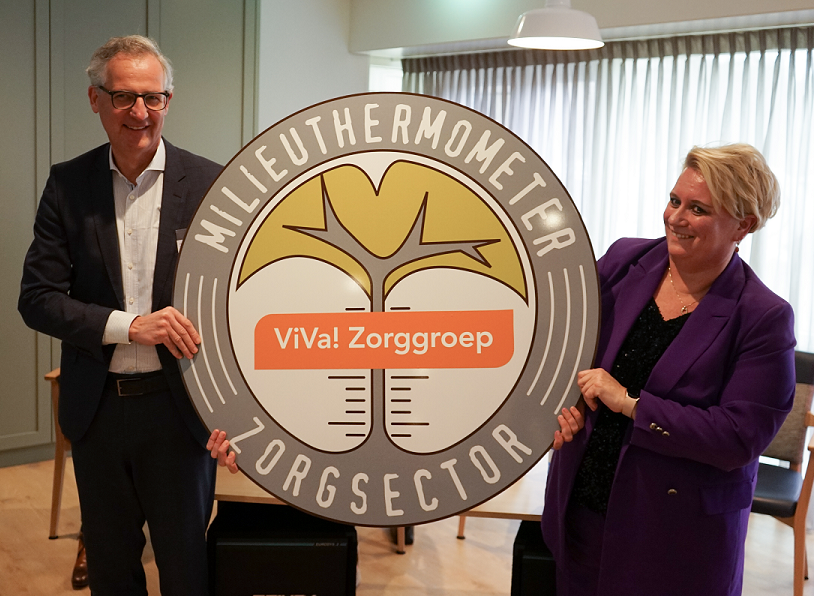 Peter van Wageningen en Elles Arxhoek van ViVa! Zorggroep